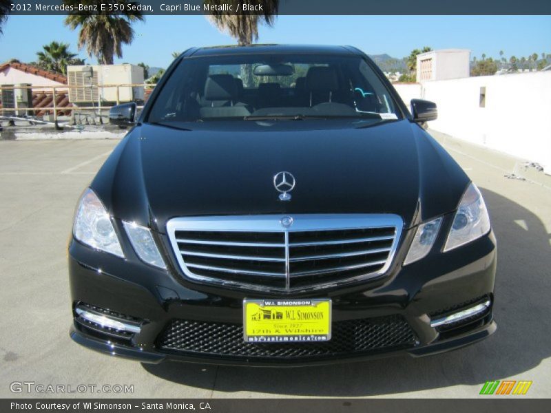 Capri Blue Metallic / Black 2012 Mercedes-Benz E 350 Sedan