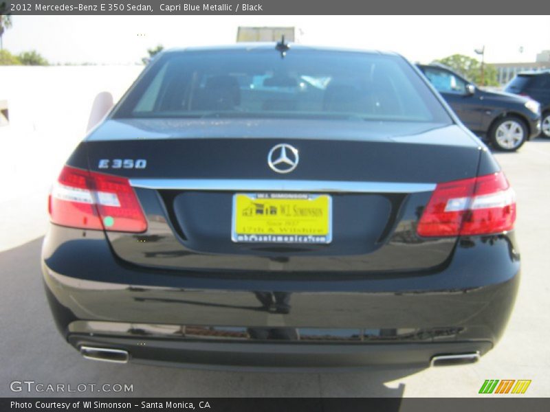 Capri Blue Metallic / Black 2012 Mercedes-Benz E 350 Sedan