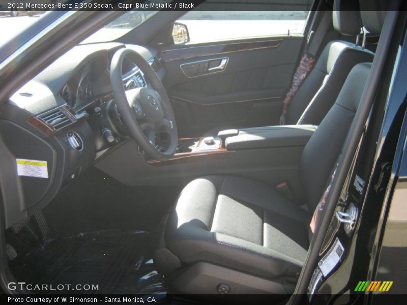 Capri Blue Metallic / Black 2012 Mercedes-Benz E 350 Sedan
