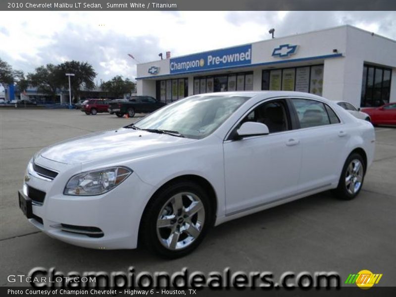 Summit White / Titanium 2010 Chevrolet Malibu LT Sedan