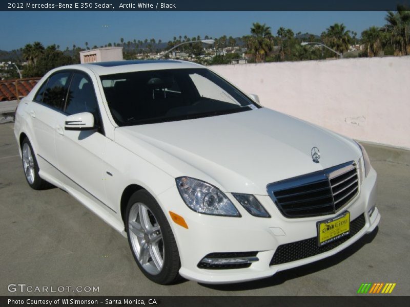 Arctic White / Black 2012 Mercedes-Benz E 350 Sedan