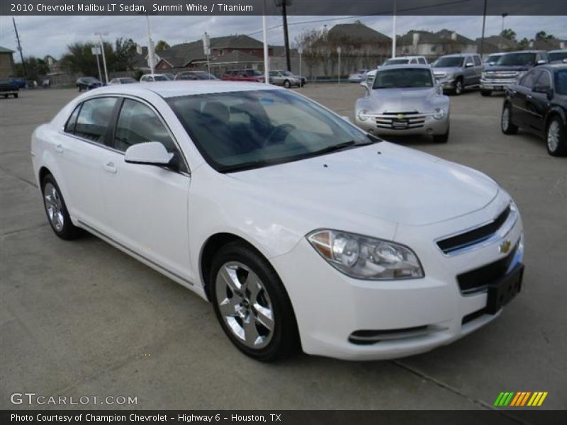 Summit White / Titanium 2010 Chevrolet Malibu LT Sedan