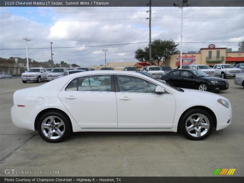 Summit White / Titanium 2010 Chevrolet Malibu LT Sedan