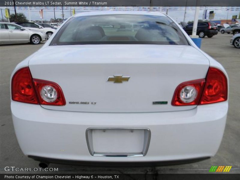 Summit White / Titanium 2010 Chevrolet Malibu LT Sedan