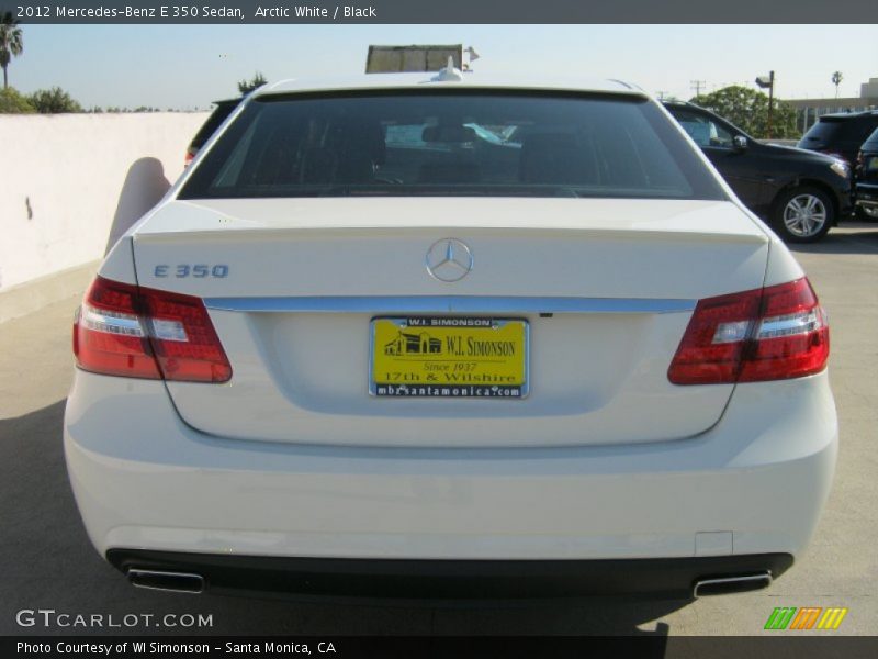 Arctic White / Black 2012 Mercedes-Benz E 350 Sedan