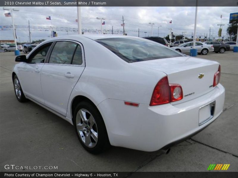 Summit White / Titanium 2010 Chevrolet Malibu LT Sedan