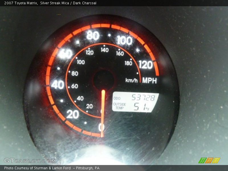 Silver Streak Mica / Dark Charcoal 2007 Toyota Matrix