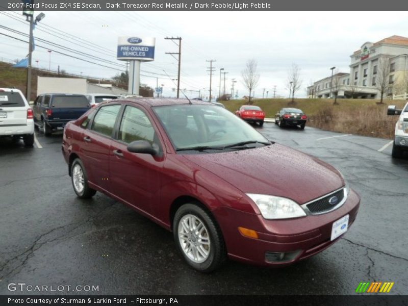 Dark Toreador Red Metallic / Dark Pebble/Light Pebble 2007 Ford Focus ZX4 SE Sedan