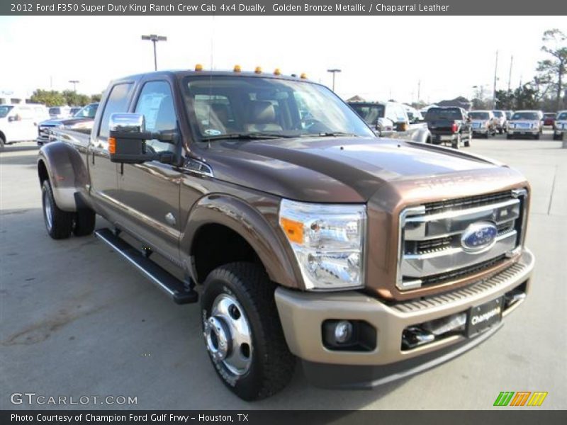 Front 3/4 View of 2012 F350 Super Duty King Ranch Crew Cab 4x4 Dually