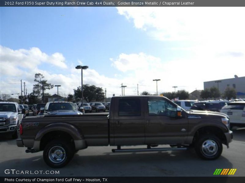 Golden Bronze Metallic / Chaparral Leather 2012 Ford F350 Super Duty King Ranch Crew Cab 4x4 Dually