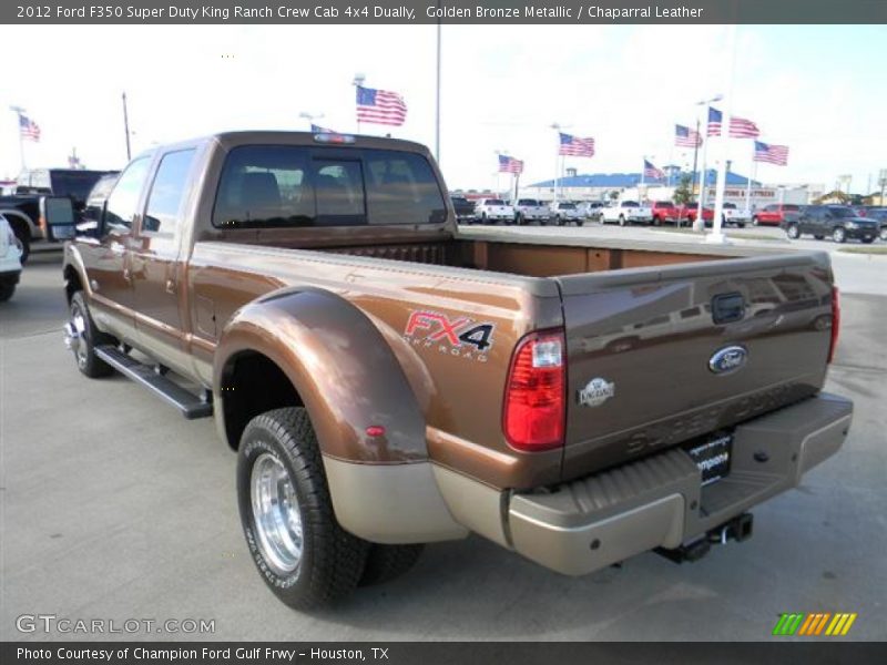 Golden Bronze Metallic / Chaparral Leather 2012 Ford F350 Super Duty King Ranch Crew Cab 4x4 Dually