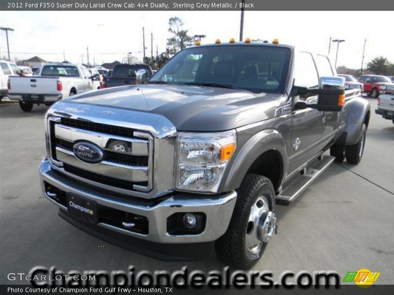 Sterling Grey Metallic / Black 2012 Ford F350 Super Duty Lariat Crew Cab 4x4 Dually