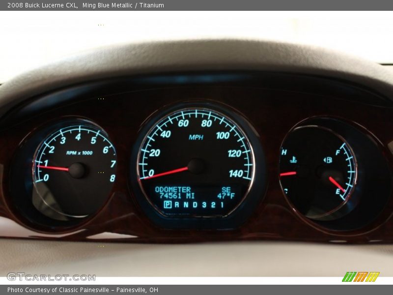 Ming Blue Metallic / Titanium 2008 Buick Lucerne CXL