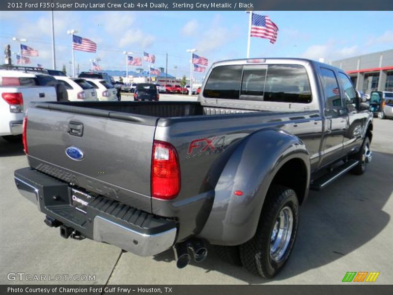 Sterling Grey Metallic / Black 2012 Ford F350 Super Duty Lariat Crew Cab 4x4 Dually