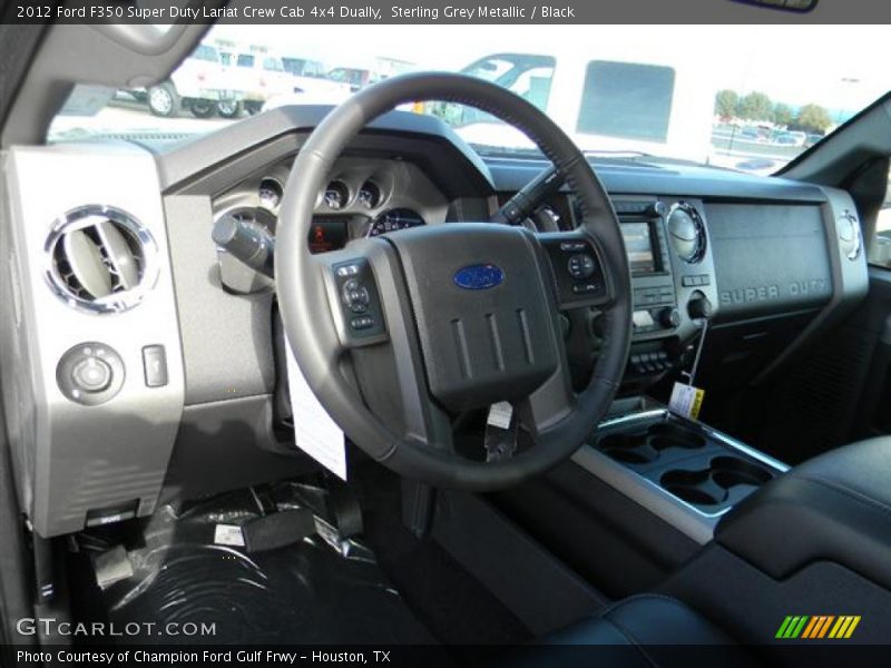 Sterling Grey Metallic / Black 2012 Ford F350 Super Duty Lariat Crew Cab 4x4 Dually