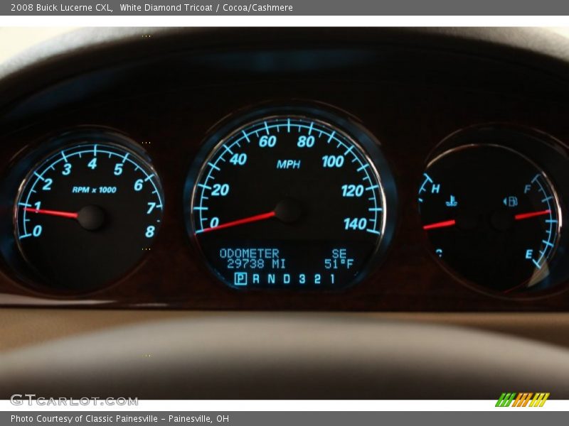 White Diamond Tricoat / Cocoa/Cashmere 2008 Buick Lucerne CXL