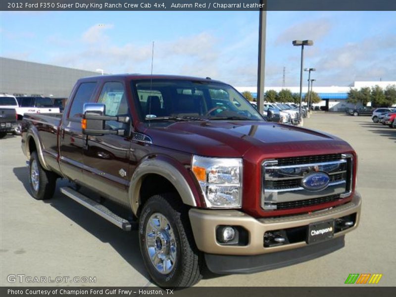 Autumn Red / Chaparral Leather 2012 Ford F350 Super Duty King Ranch Crew Cab 4x4