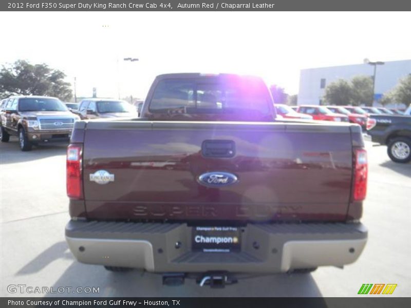 Autumn Red / Chaparral Leather 2012 Ford F350 Super Duty King Ranch Crew Cab 4x4
