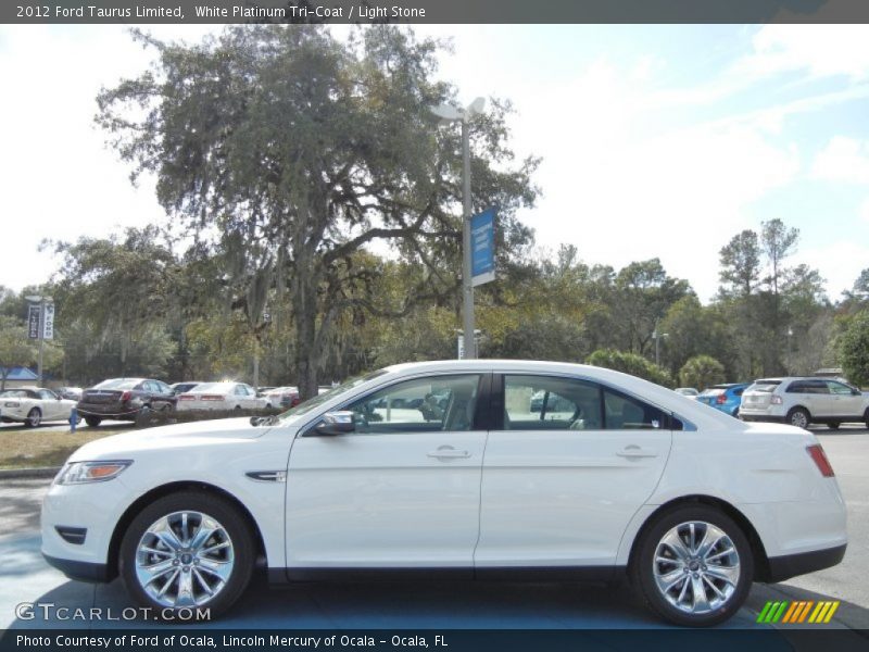 White Platinum Tri-Coat / Light Stone 2012 Ford Taurus Limited