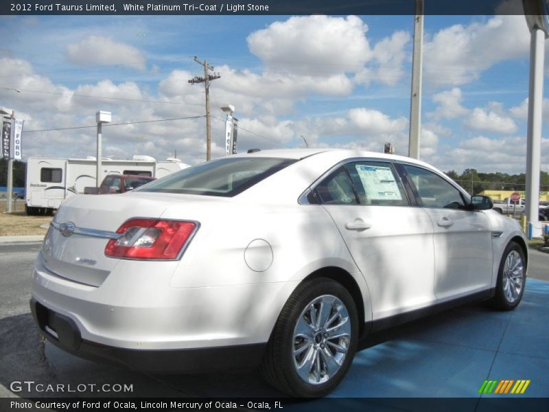 White Platinum Tri-Coat / Light Stone 2012 Ford Taurus Limited