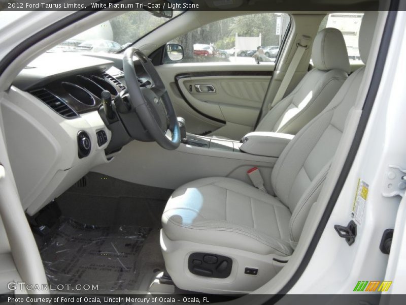 White Platinum Tri-Coat / Light Stone 2012 Ford Taurus Limited
