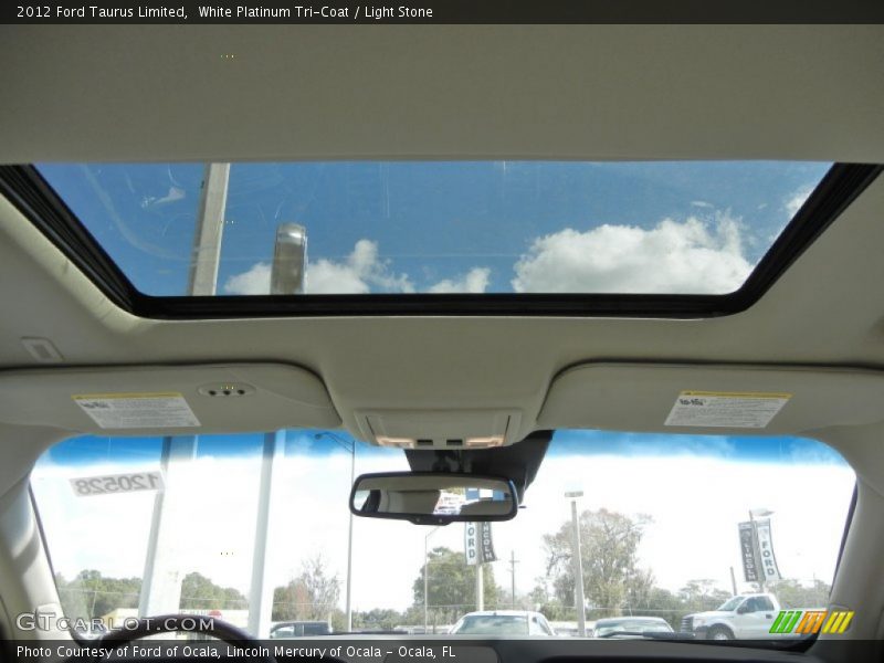White Platinum Tri-Coat / Light Stone 2012 Ford Taurus Limited