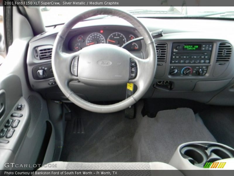 Silver Metallic / Medium Graphite 2001 Ford F150 XLT SuperCrew