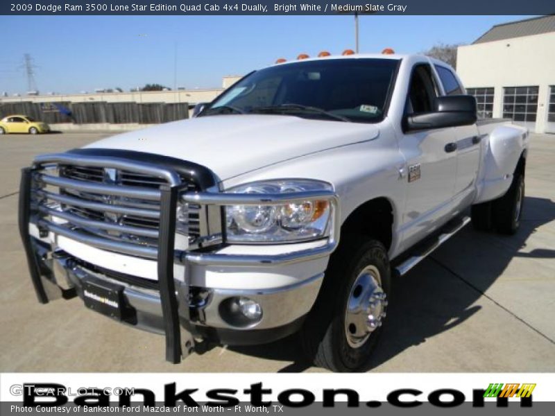 Bright White / Medium Slate Gray 2009 Dodge Ram 3500 Lone Star Edition Quad Cab 4x4 Dually