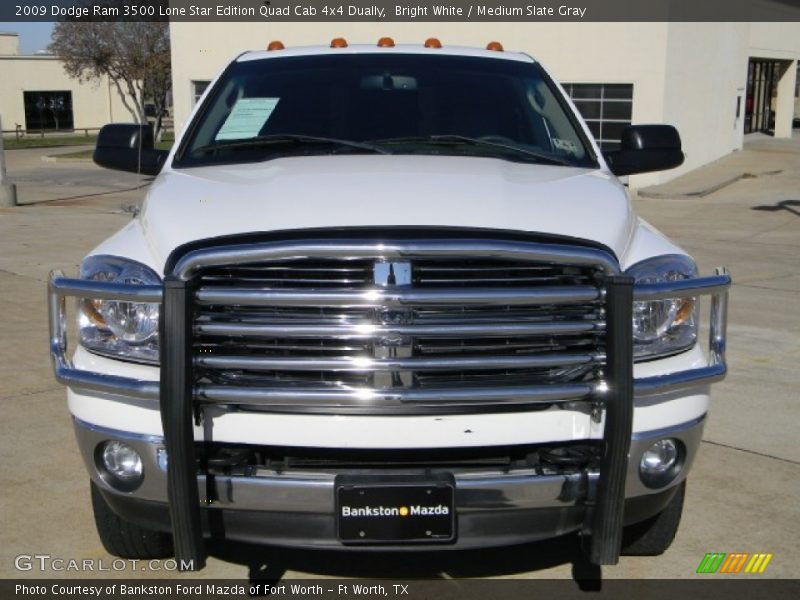 Bright White / Medium Slate Gray 2009 Dodge Ram 3500 Lone Star Edition Quad Cab 4x4 Dually