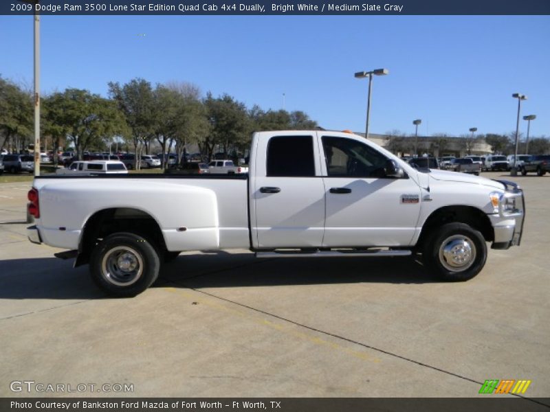 Bright White / Medium Slate Gray 2009 Dodge Ram 3500 Lone Star Edition Quad Cab 4x4 Dually