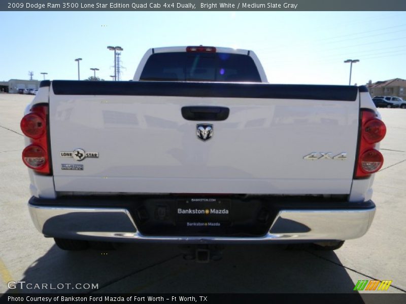 Bright White / Medium Slate Gray 2009 Dodge Ram 3500 Lone Star Edition Quad Cab 4x4 Dually