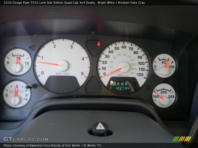 Bright White / Medium Slate Gray 2009 Dodge Ram 3500 Lone Star Edition Quad Cab 4x4 Dually