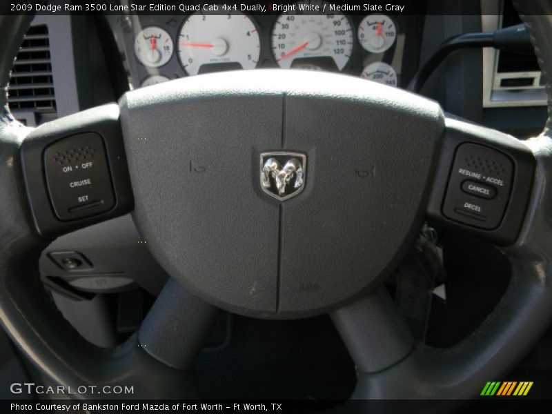 Bright White / Medium Slate Gray 2009 Dodge Ram 3500 Lone Star Edition Quad Cab 4x4 Dually