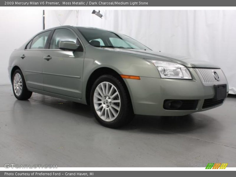 Moss Metallic / Dark Charcoal/Medium Light Stone 2009 Mercury Milan V6 Premier