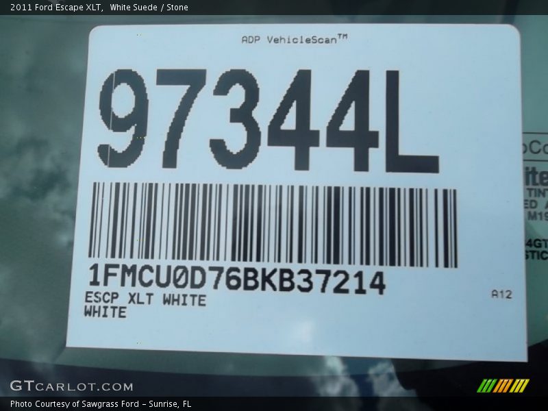 White Suede / Stone 2011 Ford Escape XLT