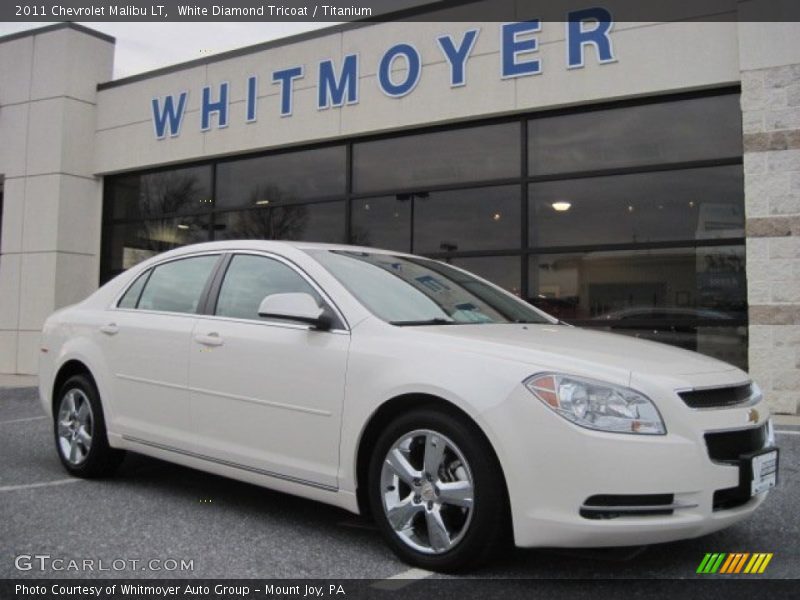 White Diamond Tricoat / Titanium 2011 Chevrolet Malibu LT