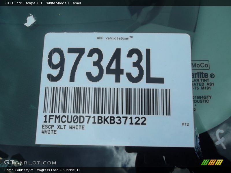 White Suede / Camel 2011 Ford Escape XLT