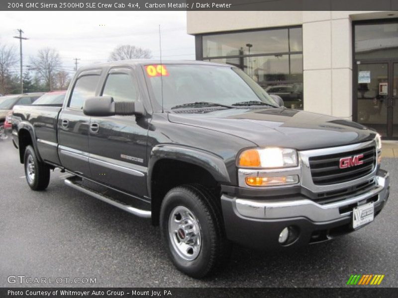 Carbon Metallic / Dark Pewter 2004 GMC Sierra 2500HD SLE Crew Cab 4x4