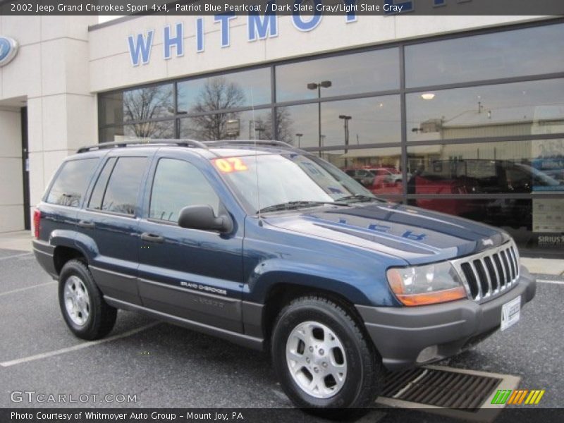 Patriot Blue Pearlcoat / Dark Slate Gray/Light Slate Gray 2002 Jeep Grand Cherokee Sport 4x4
