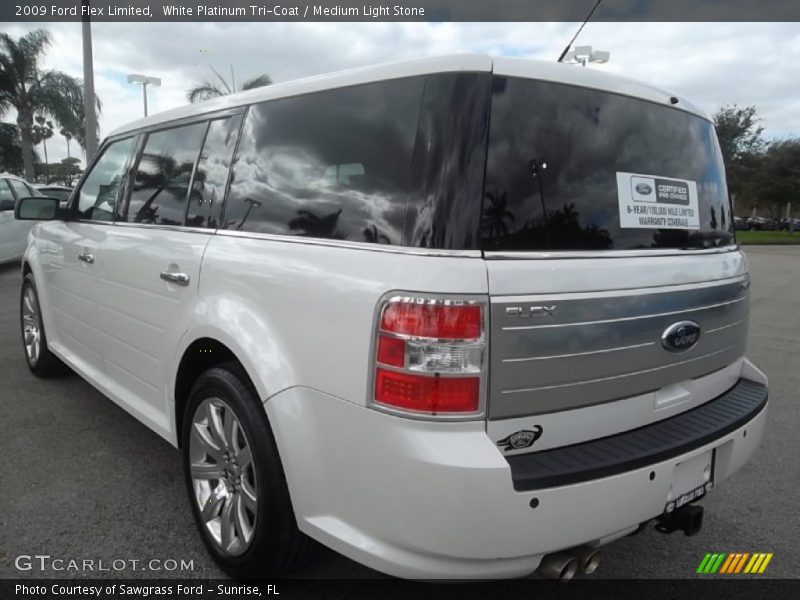 White Platinum Tri-Coat / Medium Light Stone 2009 Ford Flex Limited