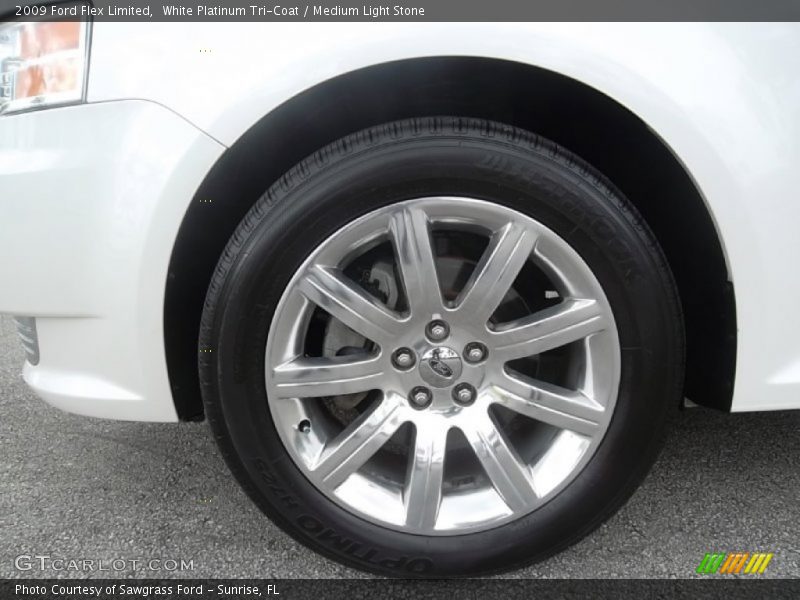 White Platinum Tri-Coat / Medium Light Stone 2009 Ford Flex Limited