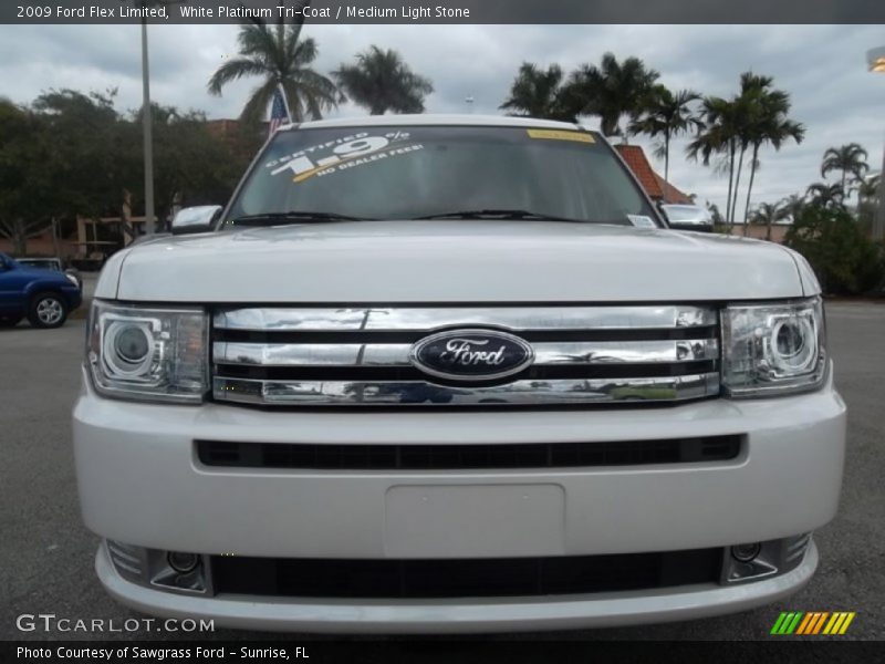 White Platinum Tri-Coat / Medium Light Stone 2009 Ford Flex Limited