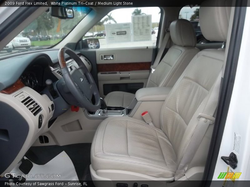White Platinum Tri-Coat / Medium Light Stone 2009 Ford Flex Limited