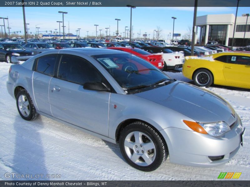 Silver Nickel / Black 2007 Saturn ION 2 Quad Coupe