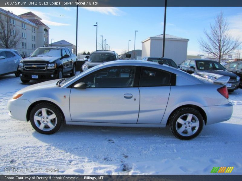 Silver Nickel / Black 2007 Saturn ION 2 Quad Coupe