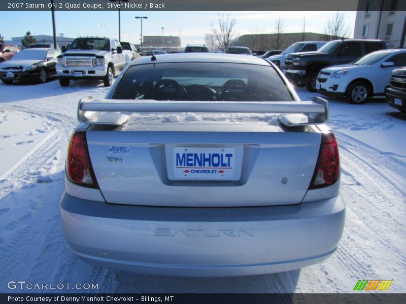 Silver Nickel / Black 2007 Saturn ION 2 Quad Coupe