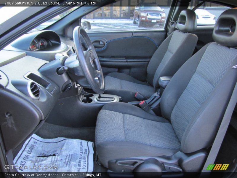 Silver Nickel / Black 2007 Saturn ION 2 Quad Coupe