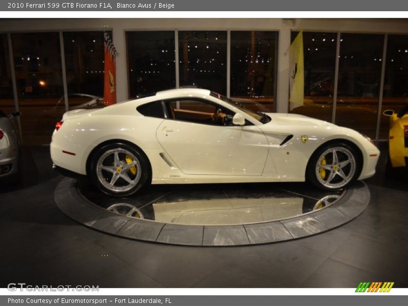  2010 599 GTB Fiorano F1A Bianco Avus