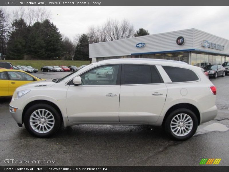 White Diamond Tricoat / Ebony 2012 Buick Enclave AWD