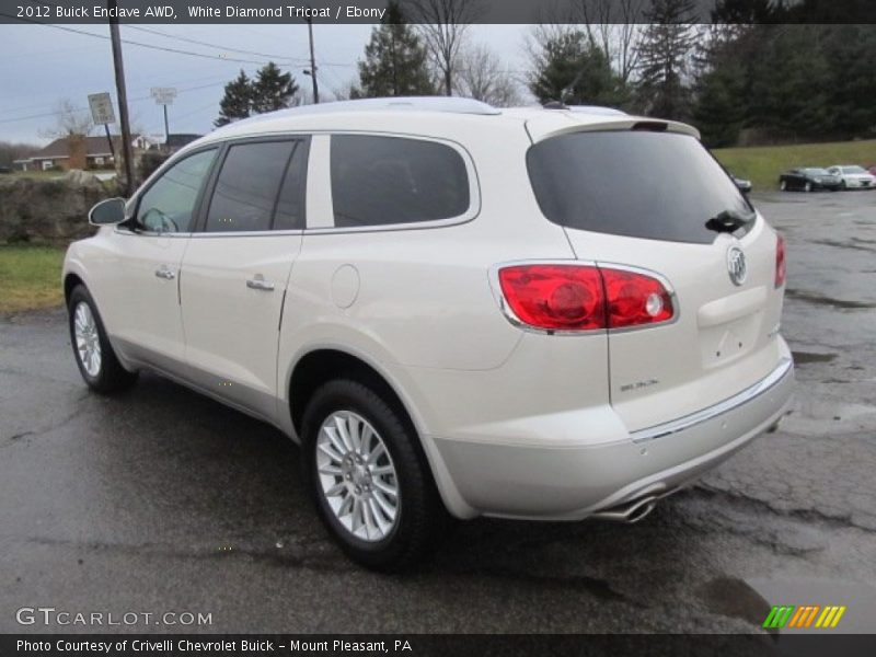 White Diamond Tricoat / Ebony 2012 Buick Enclave AWD